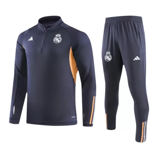 Real Madrid Kit Sweat d'Entraînement Homme 2023-24 Quart-Zip Gris