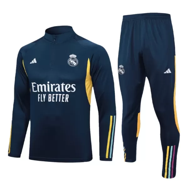 Real Madrid Kit Sweat d'Entraînement Homme 2023-24 Quart-Zip Navy