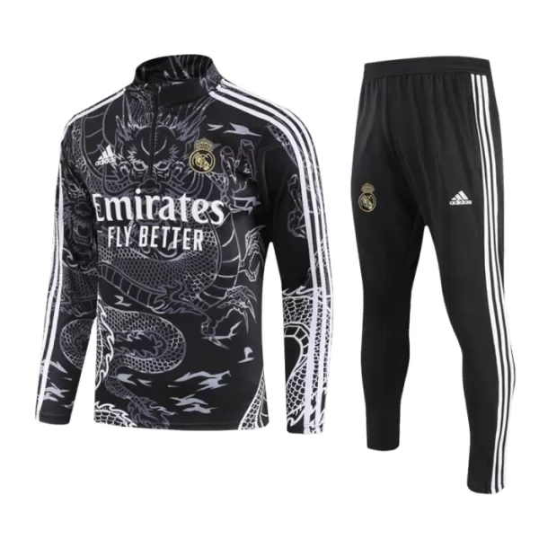 Real Madrid Kit Sweat d'Entraînement Homme 2023-24 Quart-Zip Noire