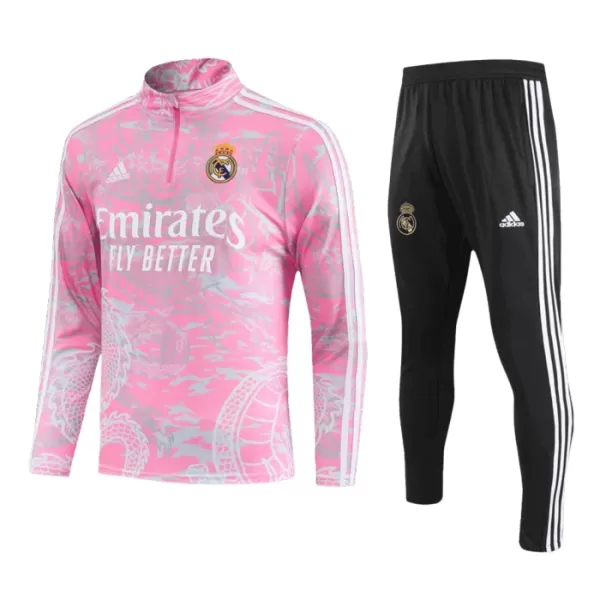 Real Madrid Kit Sweat d'Entraînement Homme 2023-24 Quart-Zip Rose