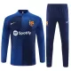 FC Barcelone Kit Sweat d'Entraînement Enfant 2023-24 Quart-Zip Bleue