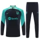 FC Barcelone Kit Sweat d'Entraînement Enfant 2023-24 Quart-Zip Noire