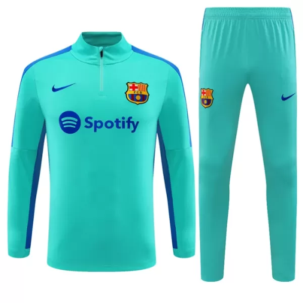 FC Barcelone Kit Sweat d'Entraînement Homme 2023-24 Quart-Zip Bleue