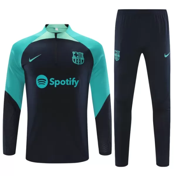 FC Barcelone Kit Sweat d'Entraînement Homme 2023-24 Quart-Zip Noire