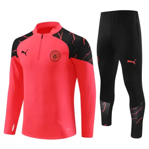 Manchester City Kit Sweat d'Entraînement Enfant 2023-24 Quart-Zip Rouge