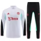 Manchester United Kit Sweat d'Entraînement Enfant 2023-24 Quart-Zip Blanche