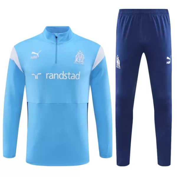 Olympique de Marseille Kit Sweat d'Entraînement Homme 2023-24 Quart-Zip Bleue