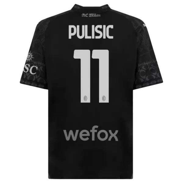 Maillot AC Milan Christian Pulisic 11 Homme Fourth 2023-24 Noire