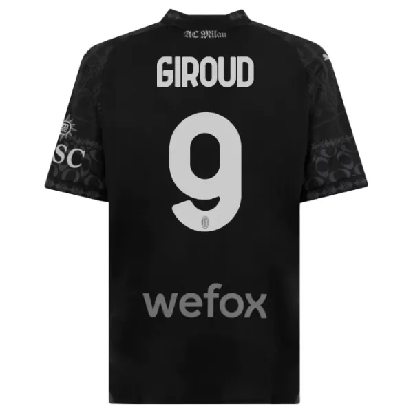 Maillot AC Milan Olivier Giroud 9 Enfant Fourth 2023-24 Noire