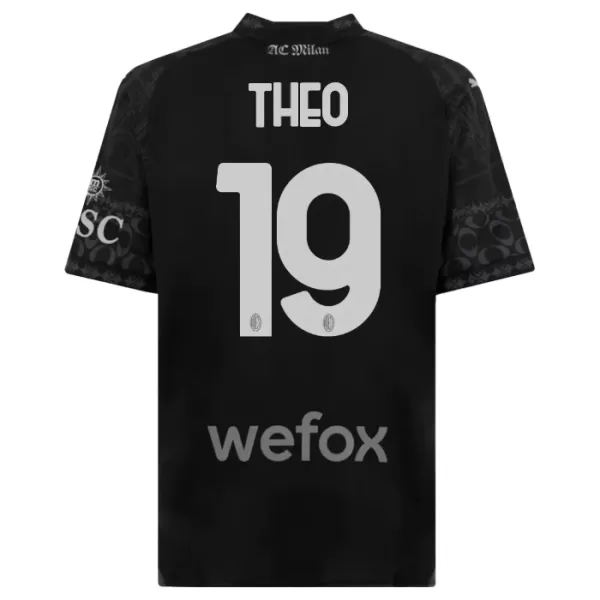 Maillot AC Milan Theo Hernandez 19 Homme Fourth 2023-24 Noire