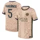 Maillot Paris Saint-Germain Lucas Marquinhos 5 Homme Fourth Jordan 2023-24