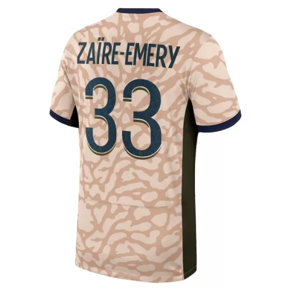 Maillot Paris Saint-Germain Zaire-Emery 33 Homme Fourth Jordan 2023-24