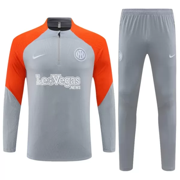 Inter Milan Sweat d'Entraînement Enfant 2023-24 Quart-Zip Gris