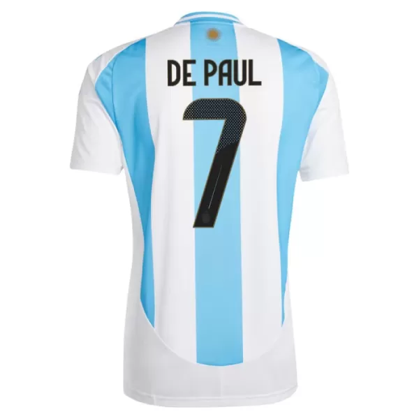 Maillot Argentine De Paul 7 Homme Domicile 2024