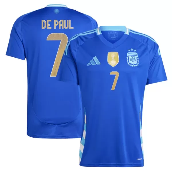 Maillot Argentine De Paul 7 Homme Extérieur 2024