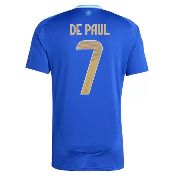 Maillot Argentine De Paul 7 Homme Extérieur 2024