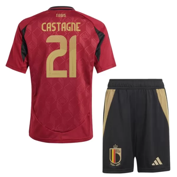 Maillot Belgique Castagne 21 Enfant Domicile Euro 2024