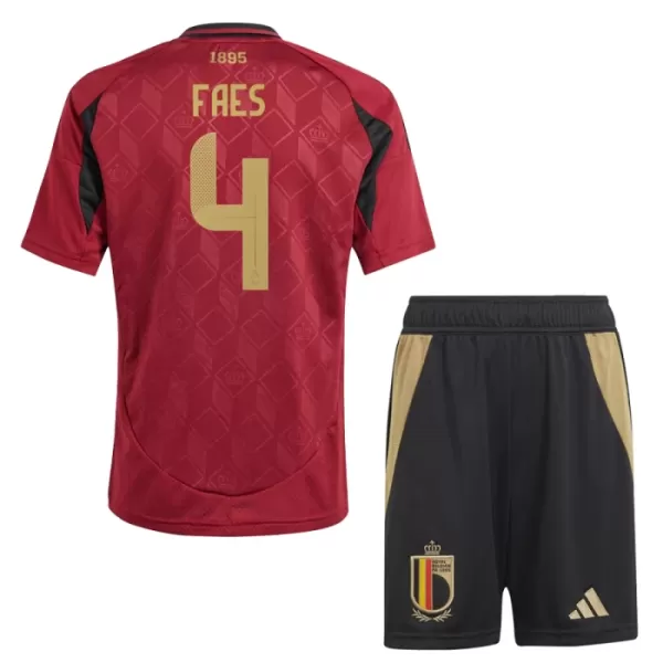 Maillot Belgique Faes 4 Enfant Domicile Euro 2024