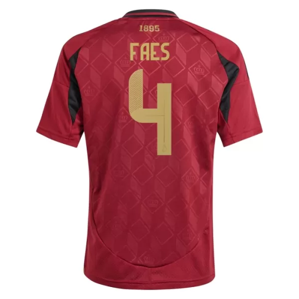 Maillot Belgique Faes 4 Enfant Domicile Euro 2024