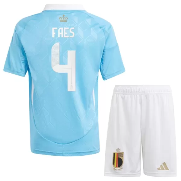 Maillot Belgique Faes 4 Enfant Extérieur Euro 2024