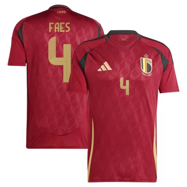 Maillot Belgique Faes 4 Homme Domicile Euro 2024