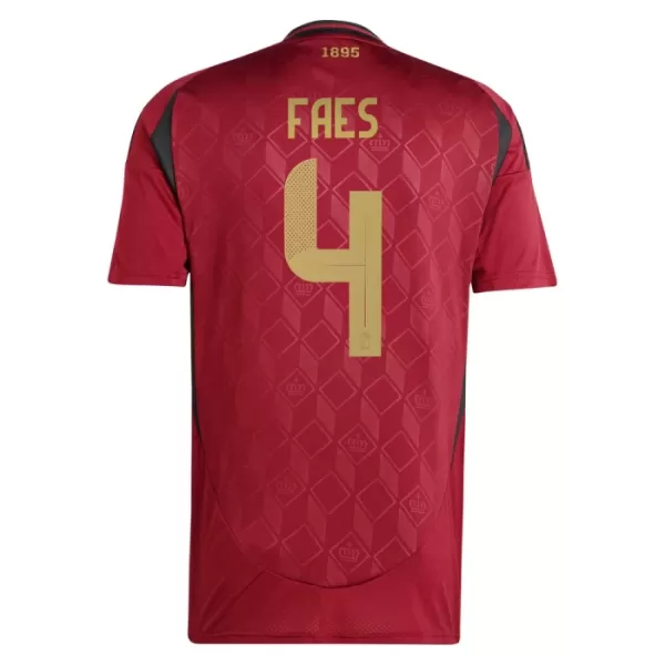 Maillot Belgique Faes 4 Homme Domicile Euro 2024