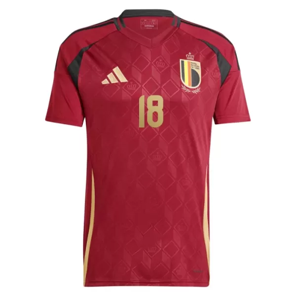 Maillot Belgique Mangala 18 Homme Domicile Euro 2024