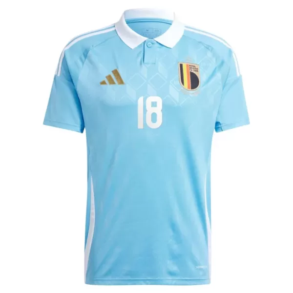 Maillot Belgique Mangala 18 Homme Extérieur Euro 2024