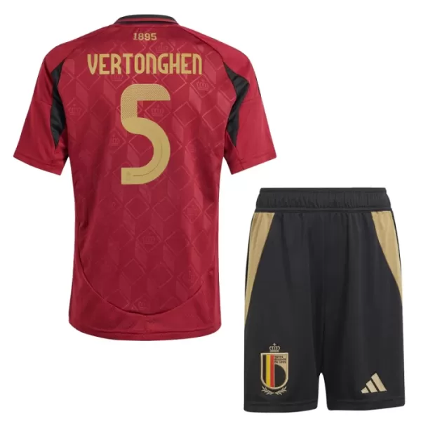 Maillot Belgique Vertonghen 5 Enfant Domicile Euro 2024