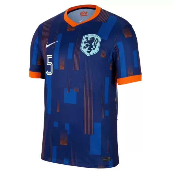 Maillot Pays-Bas Ake 5 Homme Extérieur Euro 2024