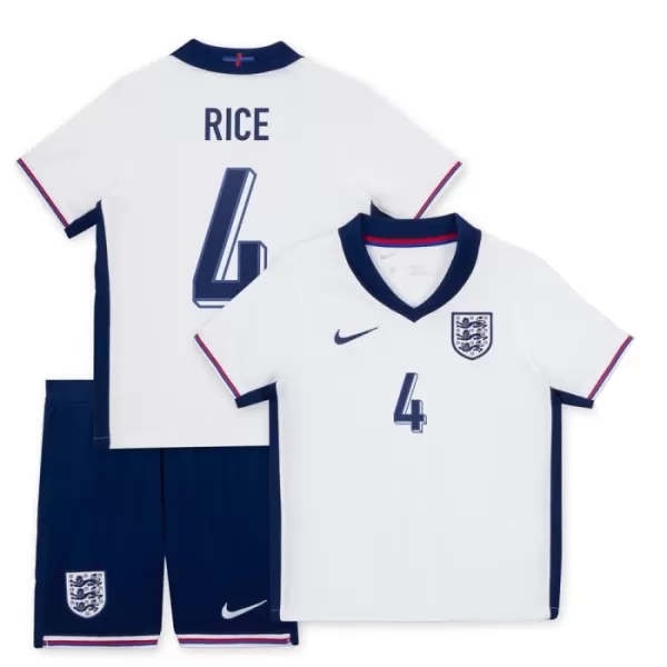 Maillot Angleterre Rice 4 Enfant Domicile Euro 2024