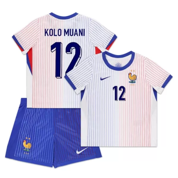 Maillot France Kolo Muani 12 Enfant Extérieur Euro 2024