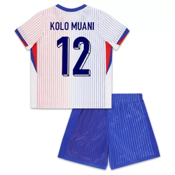 Maillot France Kolo Muani 12 Enfant Extérieur Euro 2024