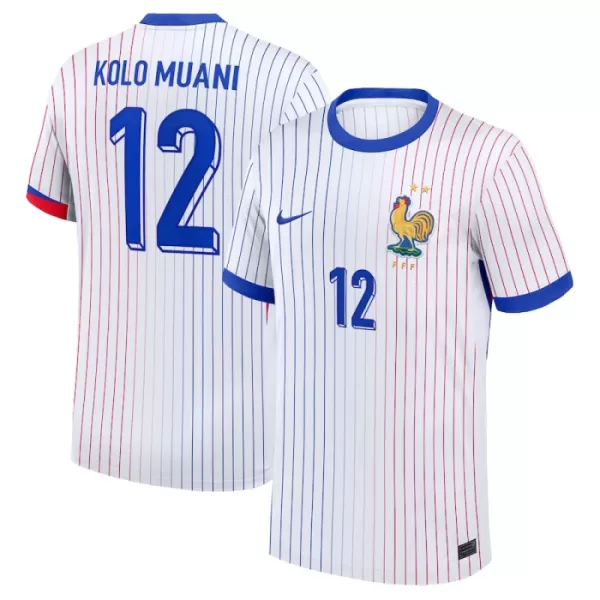 Maillot France Kolo Muani 12 Homme Extérieur Euro 2024