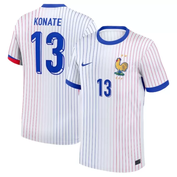 Maillot France Konate 13 Homme Extérieur Euro 2024