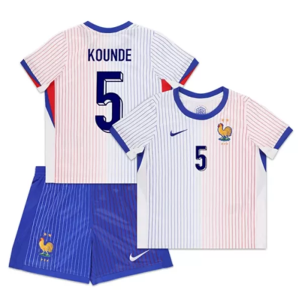 Maillot France Kounde 5 Enfant Extérieur Euro 2024