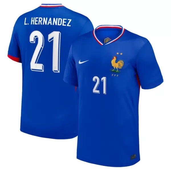 Maillot France L. Hernandez 21 Homme Domicile Euro 2024