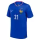 Maillot France L. Hernandez 21 Homme Domicile Euro 2024