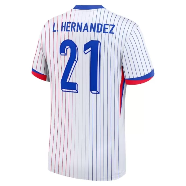 Maillot France L. Hernandez 21 Homme Extérieur Euro 2024