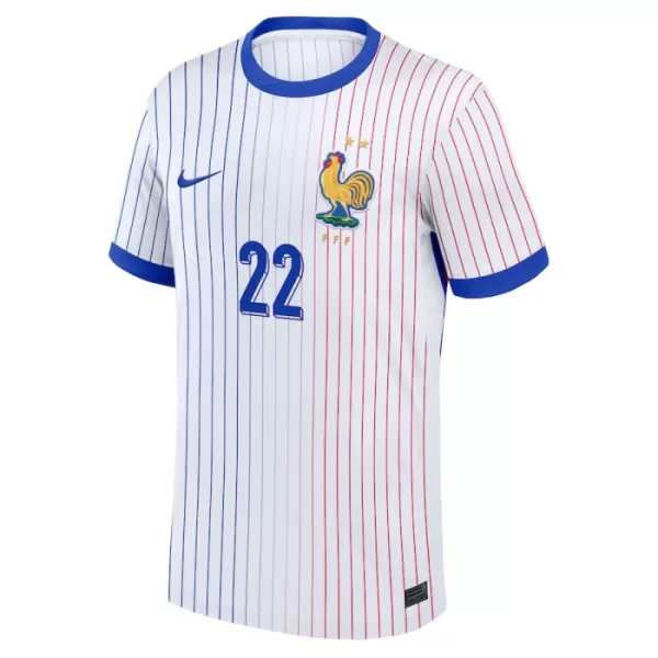 Maillot France T. Hernandez 22 Homme Extérieur Euro 2024