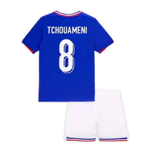 Maillot France Tchouameni 8 Enfant Domicile Euro 2024