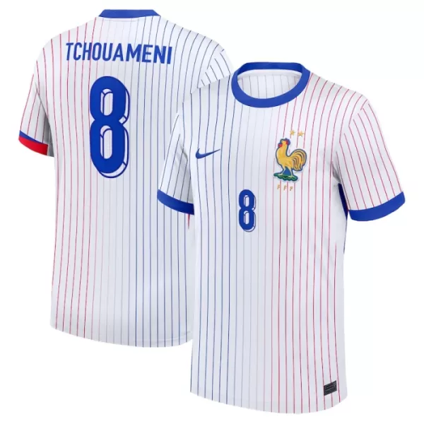 Maillot France Tchouameni 8 Homme Extérieur Euro 2024