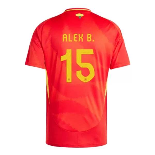 Maillot Espagne Alex Baena 15 Homme Domicile Euro 2024