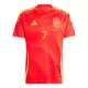 Maillot Espagne Alvaro Morata 7 Enfant Domicile Euro 2024