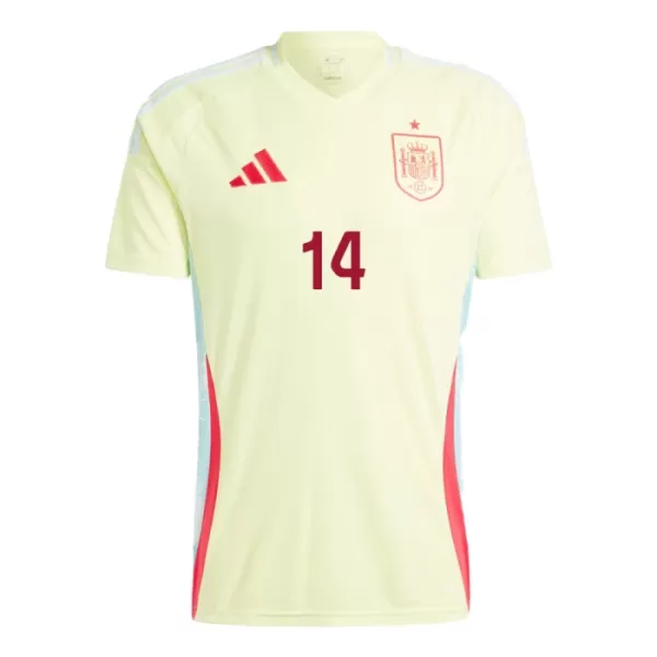 Maillot Espagne Aymeric Laporte 14 Homme Extérieur Euro 2024