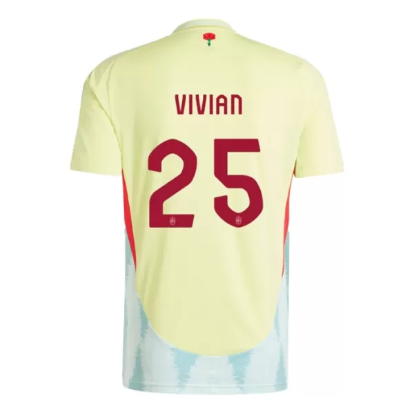 Maillot Espagne Dani Vivian 25 Homme Extérieur Euro 2024