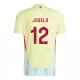 Maillot Espagne Joselu 12 Homme Extérieur Euro 2024