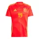 Maillot Espagne Lamine Yamal 19 Homme Domicile Euro 2024