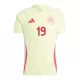 Maillot Espagne Lamine Yamal 19 Homme Extérieur Euro 2024