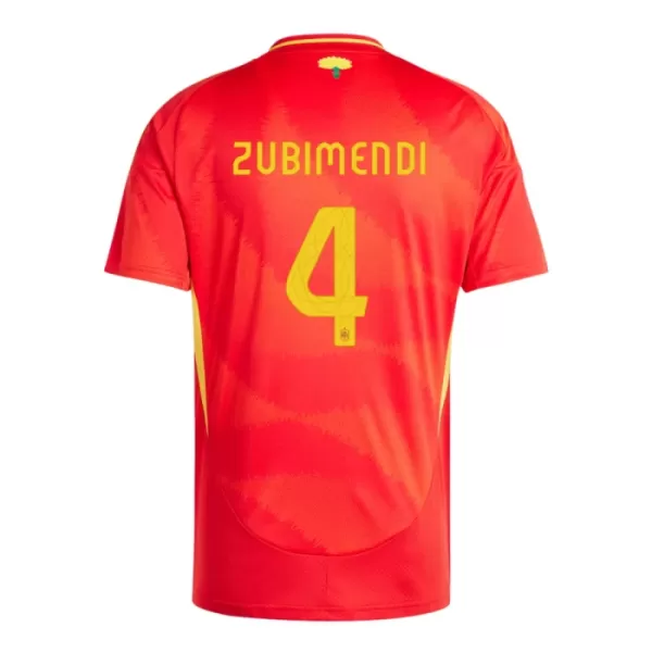 Maillot Espagne Martin Zubimendi 4 Homme Domicile Euro 2024